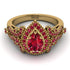 Milgrain Pear Cut Ruby Ring - Lisa No. 55 image 2