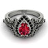 Milgrain Pear Cut Ruby Ring - Lisa No. 42 image 2
