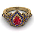 Milgrain Pear Cut Ruby Ring - Lisa No. 70 image 2
