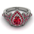 Milgrain Pear Cut Ruby Ring - Lisa No. 57 image 2