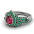 Milgrain Pear Cut Ruby Ring - Lisa No. 27