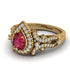 Milgrain Pear Cut Ruby Ring - Lisa No. 10 image 3