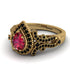 Milgrain Pear Cut Ruby Ring - Lisa No. 40 image 3