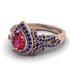 Milgrain Pear Cut Ruby Ring - Lisa No. 71