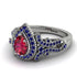 Milgrain Pear Cut Ruby Ring - Lisa No. 72