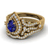 Milgrain Pear Cut Sapphire Bridal Set - Lisa No. 13 image 3