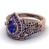 Milgrain Pear Cut Sapphire Bridal Set - Lisa No. 74 image 3