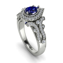 Milgrain Pear Cut Sapphire Ring - Lisa No. 15 image 1
