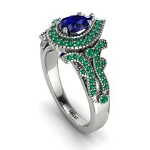Milgrain Pear Cut Sapphire Ring - Lisa No. 30 image 1