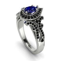 Milgrain Pear Cut Sapphire Ring - Lisa No. 45 image 1