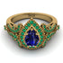 Milgrain Pear Cut Sapphire Ring - Lisa No. 28 image 2