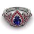 Milgrain Pear Cut Sapphire Ring - Lisa No. 60