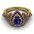 Milgrain Pear Cut Sapphire Ring - Lisa No. 73 image 2