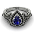 Milgrain Pear Cut Sapphire Ring - Lisa No. 45 image 2