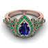 Milgrain Pear Cut Sapphire Ring - Lisa No. 29 image 2