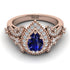 Milgrain Pear Cut Sapphire Ring - Lisa No. 14 image 2
