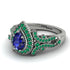 Milgrain Pear Cut Sapphire Ring - Lisa No. 30 image 3