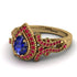 Milgrain Pear Cut Sapphire Ring - Lisa No. 58