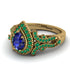 Milgrain Pear Cut Sapphire Ring - Lisa No. 28