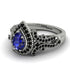 Milgrain Pear Cut Sapphire Ring - Lisa No. 45 image 3