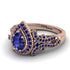 Milgrain Pear Cut Sapphire Ring - Lisa No. 74