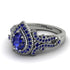 Milgrain Pear Cut Sapphire Ring - Lisa No. 75 image 3