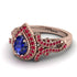 Milgrain Pear Cut Sapphire Ring - Lisa No. 59 image 3