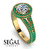 Milgrain Round Diamond Engagement Ring - Payton No. 16