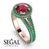 Milgrain Round Ruby Engagement Ring - Payton No. 26 image 2