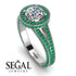 Milgrain Round Diamond Engagement Ring - Payton No. 18