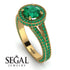 Milgrain Round Emerald Engagement Ring - Payton No. 19 image 2