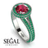 Milgrain Round Ruby Engagement Ring - Payton No. 27 image 2