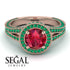 Milgrain Round Ruby Engagement Ring - Payton No. 26