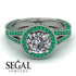 Milgrain Round Diamond Engagement Ring - Payton No. 18