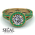 Milgrain Round Diamond Engagement Ring - Payton No. 16