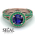Milgrain Round Sapphire Engagement Ring - Payton No. 29 image 3