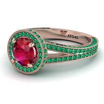 Milgrain Round Ruby Engagement Ring - Payton No. 26 image 1