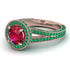 Milgrain Round Ruby Engagement Ring - Payton No. 26 image 1