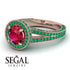 Milgrain Round Ruby Engagement Ring - Payton No. 26
