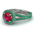 Milgrain Round Ruby Engagement Ring - Payton No. 27