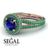 Milgrain Round Sapphire Engagement Ring - Payton No. 29 image 10