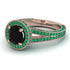 Milgrain Round Black Diamond Engagement Ring - Payton No. 23