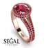 Milgrain Round Ruby Engagement Ring - Payton No. 56