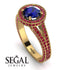 Milgrain Round Sapphire Engagement Ring - Payton No. 58 image 2
