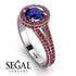 Milgrain Round Sapphire Engagement Ring - Payton No. 60 image 2
