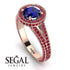 Milgrain Round Sapphire Engagement Ring - Payton No. 59 image 2
