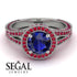 Milgrain Round Sapphire Engagement Ring - Payton No. 60