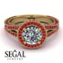 Milgrain Round Diamond Engagement Ring - Payton No. 46