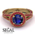 Milgrain Round Sapphire Engagement Ring - Payton No. 58 image 3