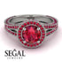 Milgrain Round Ruby Engagement Ring - Payton No. 57